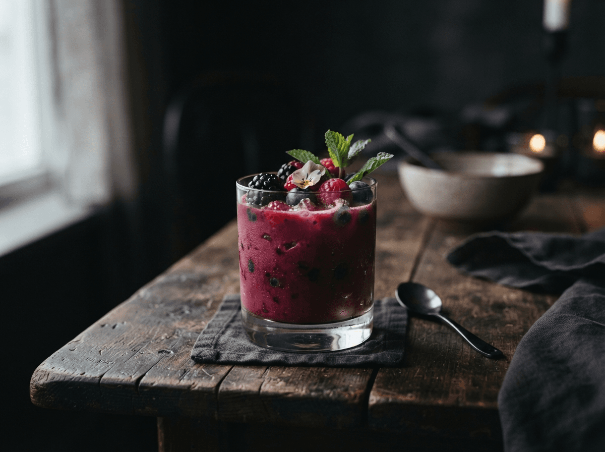 Wild berry detox juice